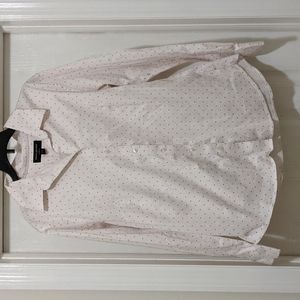 Button down, polka dot blouse
